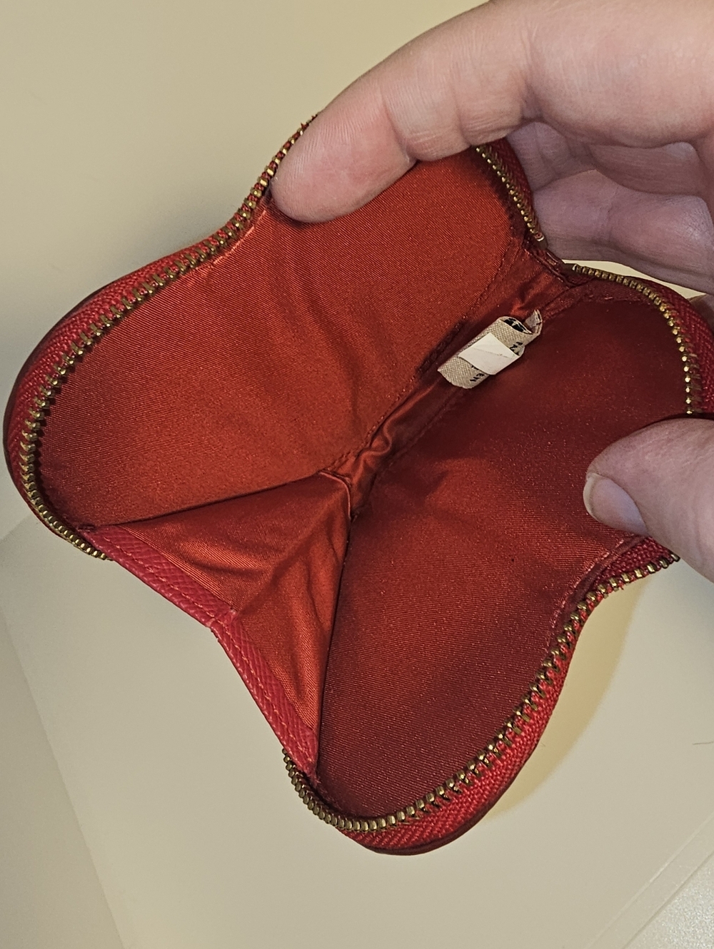 Coach Red Heart Pouch with Studded Tassel - Picture 2 of 5